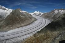 Blick auf den Großen Aletschgletscher