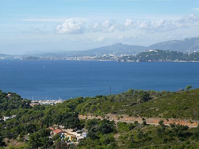 Cap la Garonne, Blick auf die Bucht von Toulon ...