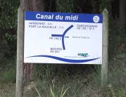 Abzweig zum Canal de la Robine Richtung Narbonne 