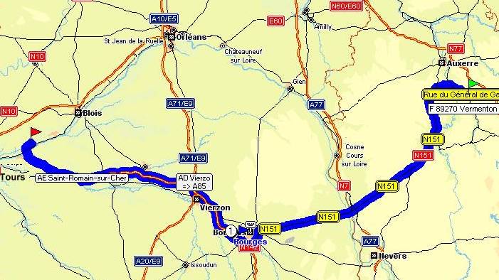 Nrdlich ber Orlans wre vielleicht besser gewesen ...