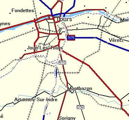 Irrfahrt sdlich von Tours ...