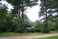 Selbst bei Sturm ein heimeliger Stellplatz ...