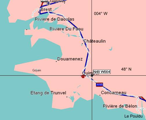 Angenehme Anreise nach Brest ...