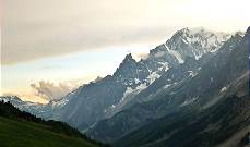 Zeltblick zum Mont Blanc, nahe Rufigio Bonatti