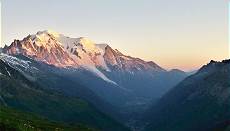 Mont Blanc Abenddämmerung, Col de la Balme