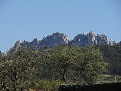 An den Dentelles de Montmirail ruft schon der Mont Ventoux ...