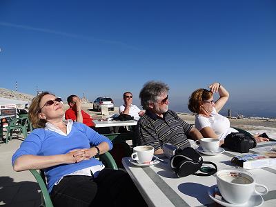 Fr uns: Chillen mit Kaffee, fr die anderen: Ein Stempelautomat fr den Aufstieg ...