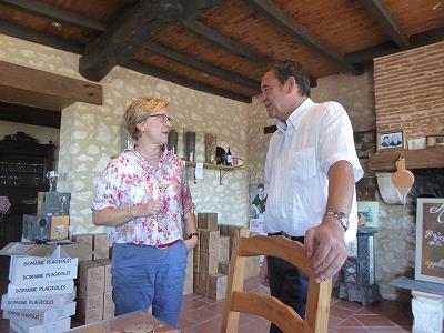 Der Chef Christian Roche nimmt sich Zeit fr einen Plausch ...