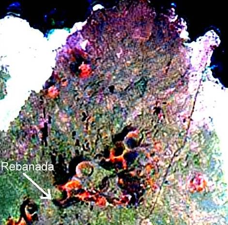 Das Gebiet der Offroad-Tour auf dem Satellitenfoto ...