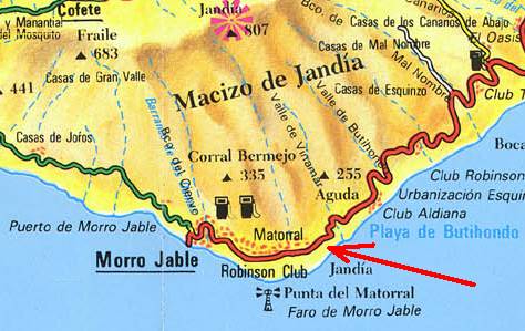 An der stlichen Playa del Matorral ...