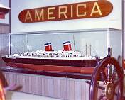 The model of the "SS America" ...