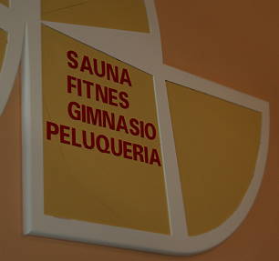 ... doch dann ein erster Hinweis auf die Sauna ...