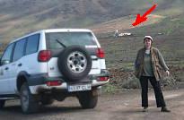 Einfach: Eine Wegsperre zur Villa Winter ...