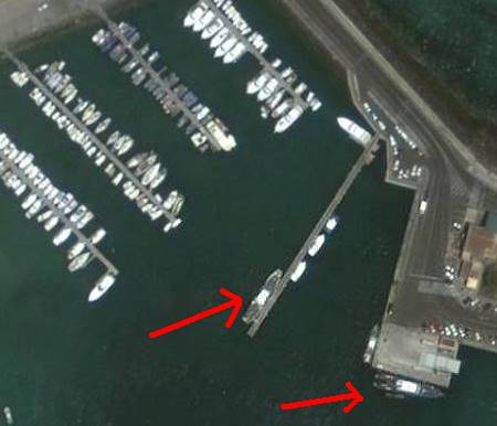 Guarda Civil Boote im Hafen von Corralejo ...