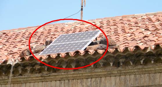 Solaranlage auf dem Dach ...