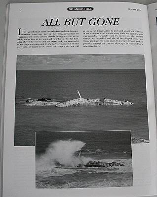 Steamboat Bill publishes an article about the wreck  ...