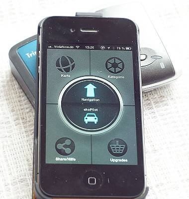 ... und iPhone mit Skobbler 