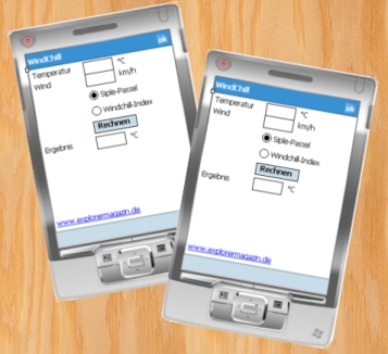 Natürlich auch dabei: Windchill- und Hitzeindex-Rechner ... Natürlich auch dabei: Windchill- und Hitzeindex-Rechner ...