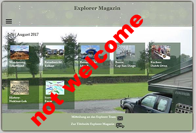 Explorer Magazin nicht willkommen ...