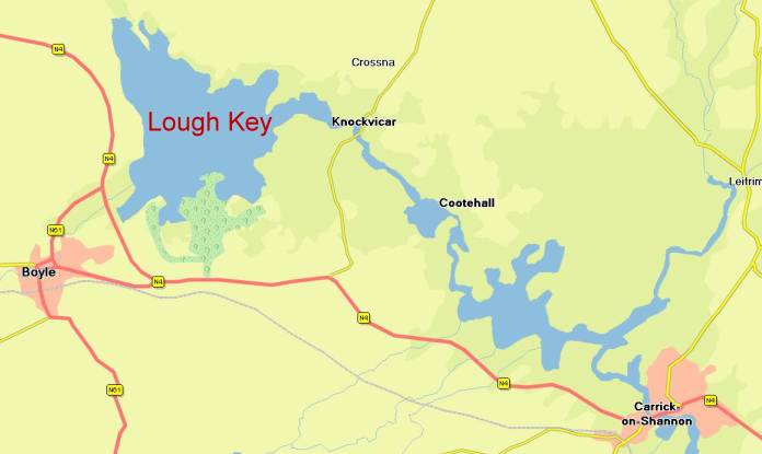 Aufgelaufen im Lough Key ...