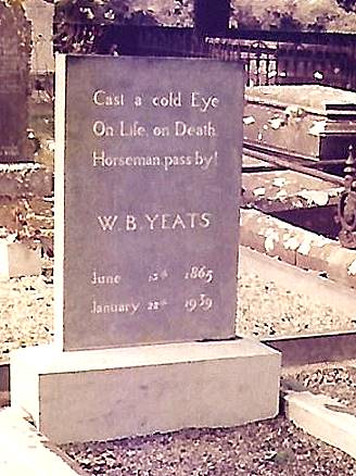 Besuch 1977: Am Grab von W.B. Yeats ...