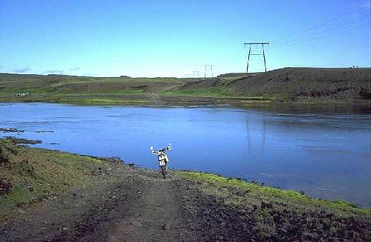 Die breiteste Furt mit ca. 130 m ...