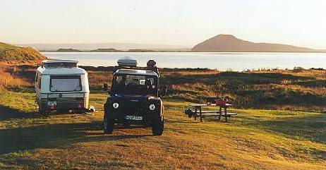 Hier haben schon viele Autoren gestanden: Campingplatz von Reykjahlid ...