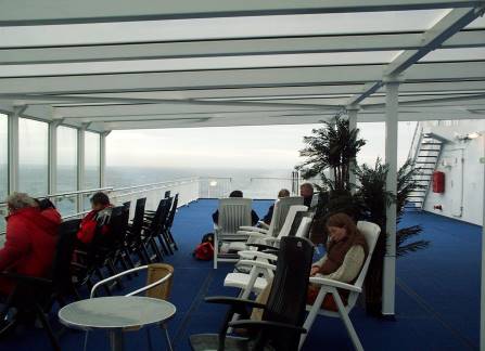 Am Confluence: Blickrichtung Nordwest, zum Heck der Norrna ... :-))