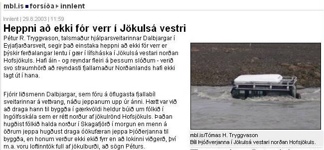 So kommt man in islndische Zeitungen ...