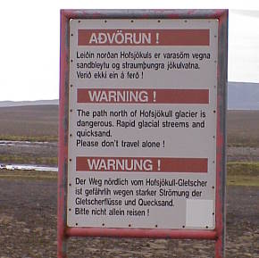 Warnschild am nrdlichen Kjlur ...