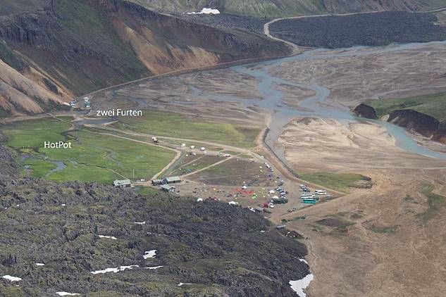 Der Rastplatz an der Lavazunge