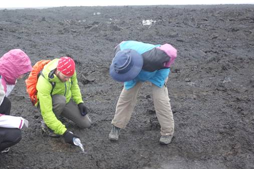 Schttet man Wasser in eine der Spalten, dann ... ;-))