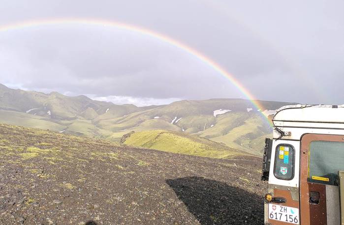Regenbogen auch in Island aktuell ...