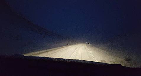 Schneesturm auf der N1 um 9:30 morgens