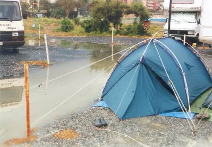 Zelters Freude: See neben der Isomatte ...