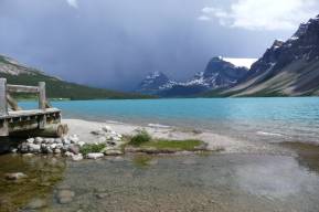 Regenwolken: Sdlich vom Bow Lake ...