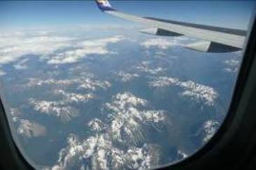 Kurz vor Seattle - die kanadischen Rocky Mountains ...