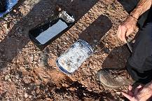 Der Teig wird nach dem Gehen in die stark gemehlte Gussform gestlpt