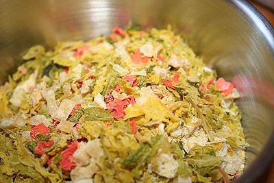 Schner Anblick: Der Wirsingeintopf aus dem Beutel ...