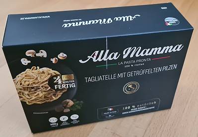 Im Test: Tagliatelle mit getrüffelten Pilzen Im Test: Tagliatelle mit getrüffelten Pilzen