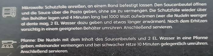 Zubereitungsanleitung