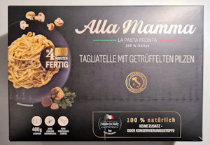 Im Test: Tagliatelle mit getrüffelten Pilzen Im Test: Tagliatelle mit getrüffelten Pilzen
