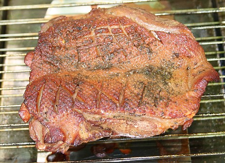 Gnsebrust frisch aus dem Rauch ...