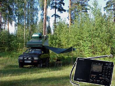Kurzwellenhörer im finnischen Camp ...
