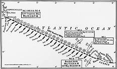 Flugrouten und Begleitschiffe ...
