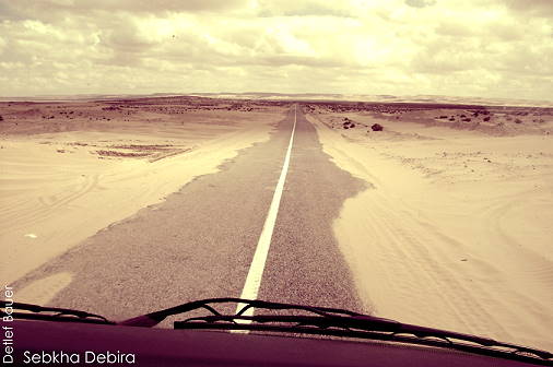 Das Sebkha Debira liegt auf dem Kurs ...