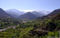 Stndiger Blick auf die schneebedeckte Bergkulisse ...
