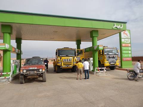 Race-LKWs der Rallye Marokko ...