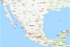 Reiseroute Mexiko 2020