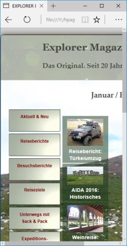 Irgendwie nicht praktisch auf dem Mobilgert ...